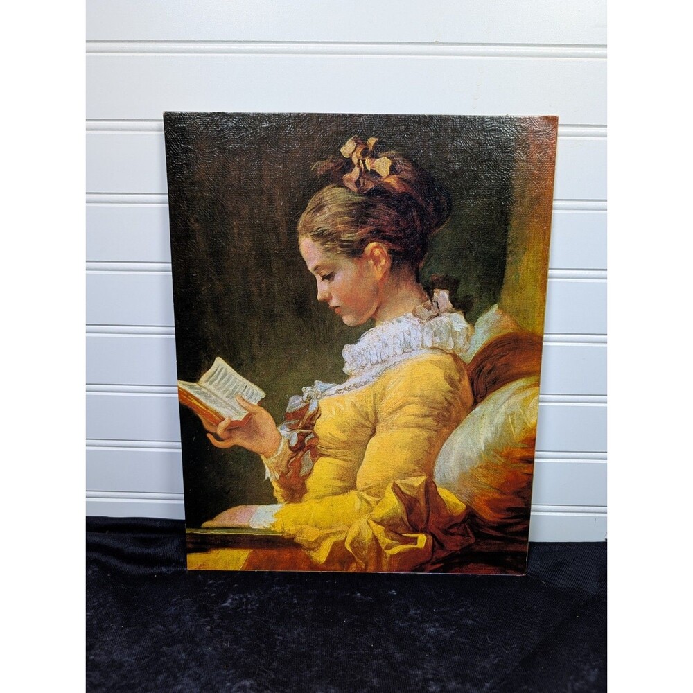 Young Girl Reading Print By Jean Honore Fragonard Litho 11x14